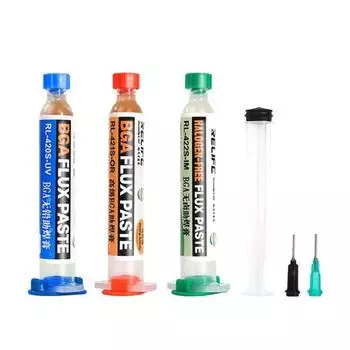 1 комплект паяльной пасты, бессвинцовая низкотемпературная 2 иглы, печатная плата BGA, процессор, светодиодная сварочная паста, инструменты для пайки, промышленные аксессуары B