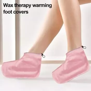 1 комплект парафиновых перчаток и ботиночек для горячей регулируемой портативной ванны для терапии воском B розовый