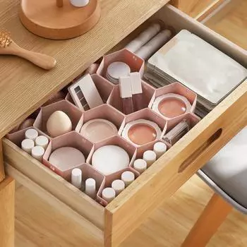 1 комплект, перегородка для ящика, сделай сам, сотовая форма, высокое качество, регулируемая обшивка из полипропилена для дома серый