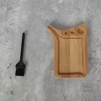 1 комплект переносного поддона для предварительно прокатанных конусов с кистью, гладкой поверхностью, деревянной прокатной пластины для дома