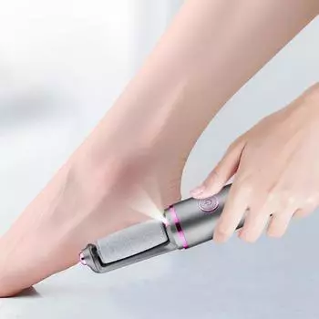 1 комплект, перезаряжаемая электрическая шлифовальная машина для ног, средство для удаления мозолей, водонепроницаемый инструмент для педикюра ног для домашних путешествий серый
