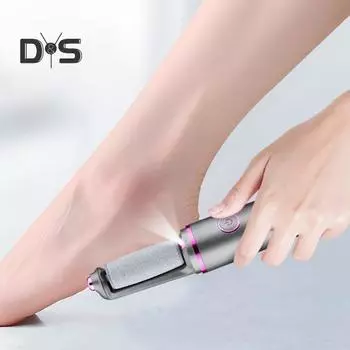 1 комплект, перезаряжаемая электрическая шлифовальная машина для ног, средство для удаления мозолей, водонепроницаемый инструмент для педикюра ног для домашних путешествий серый