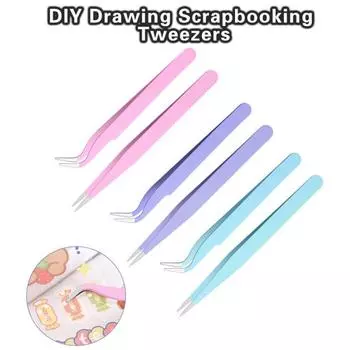 1 комплект, пинцеты-наклейки, прочные, экономичные, высокоэластичные, с плотным зажимом, пинцеты для маникюра, скрапбукинга, дизайна ногтей, магазин маникюра розовый