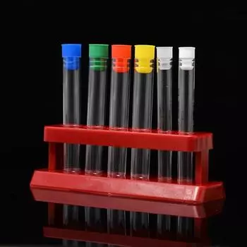 1 комплект пластиковой стойки для пробирок, подставка с 6 отверстиями, лабораторная подставка для пробирок, полка, вспомогательное учебное оборудование в школьной лаборатории