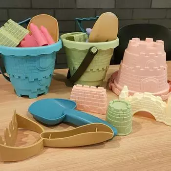 1 комплект пластиковых игрушек для пляжа на открытом воздухе, формочки для замков, экологически чистые детские строительные игрушки для песочницы Random Style