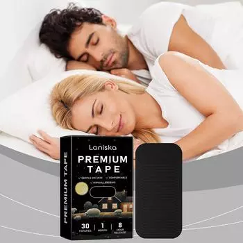 1 комплект пластырей для дыхания с закрытым ртом против храпа и боли в полости рта, ленты для улучшения сухости горла и полости рта H1B0 Black-1set