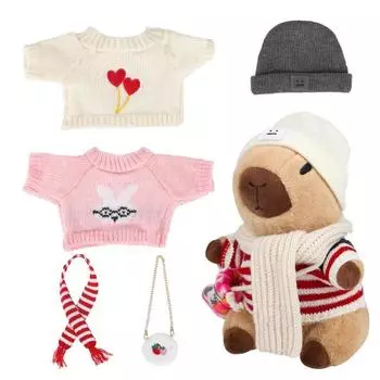 1 комплект плюшевой игрушки капибара с одеждой аксессуары для детей своими руками нарядная капибара F коричневый