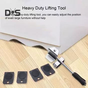 1 комплект подъемного инструмента для мебели, тяжелый подъемный инструмент для мебели с колесами, прочный несущий роликовый механизм для перемещения мебели, тележка для перемещения мебели Sets серый