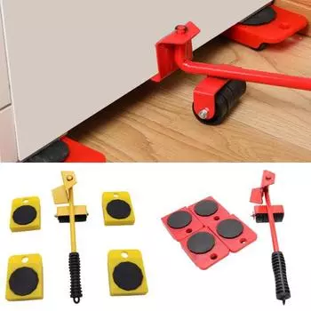 1 комплект подъемного инструмента для мебели с ломом, тяжелый подъемный инструмент для мебели с жёлтый