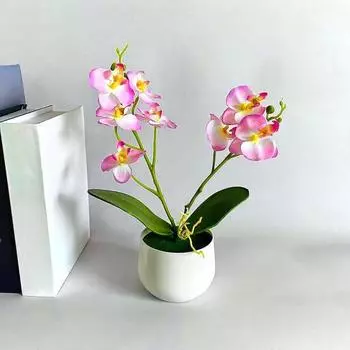 1 комплект поддельных цветов, экологически чистые, легко чистящиеся тканевые комнатные растения для домашнего использования белый