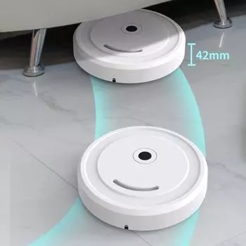 1 комплект подметального робота с низким уровнем шума, автоматический подметальный робот-пылесос, интеллектуальный пылесос without Battery чёрный