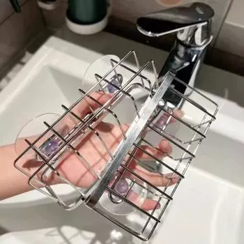 1 комплект, подставка для губки, мощная присоска, легкая кухонная мойка, губка, щетка, дренажная подставка для домашней кухни B