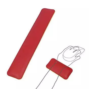 1 комплект, подставка для запястий для мыши, эргономичная супермягкая двусторонняя искусственная кожа, медленный отскок, облегчение боли, нескользящая клавиатура для компьютерной мыши оранжевый/серый