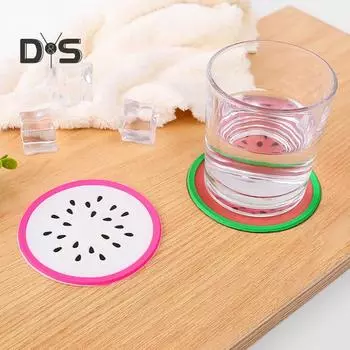 1 комплект подставки для чашек с фруктовым узором, высокая термостойкость, ПВХ стол, кофейная теплоизоляционная подставка для чая Fruit