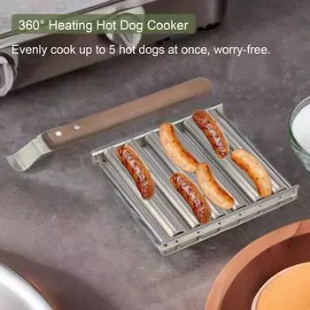 1 комплект подставки для колбасных изделий, деревянные палочки, длинная ручка, 4 шт., пищевая нержавеющая сталь