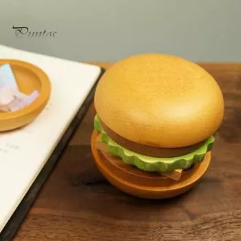 1 комплект подставок для гамбургеров с подставкой в форме бургера, деревянная подставка для сковороды с горячим чаем, термостойкая подставка под стакан, коврик для украшения дома A