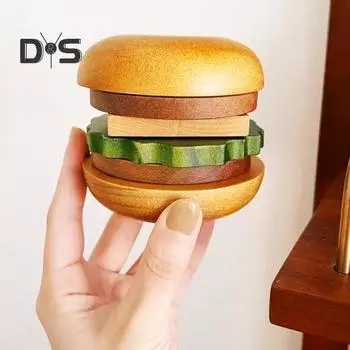 1 комплект подставок для гамбургеров с подставкой в форме бургера, деревянная подставка для сковороды с горячим чаем, термостойкая подставка под стакан, коврик для украшения дома A