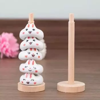 1 комплект подставок для палочек для еды, креативная форма, очаровательный внешний вид, многоцелевые керамические подставки с рисунком кролика для палочек для еды, товары для дома белый