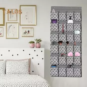 1 комплект, подвесная сумка для хранения на двери с 4 прочными крючками, компактная 24 кармана, брелок для хранения обуви, органайзер для обуви, сумка для дома