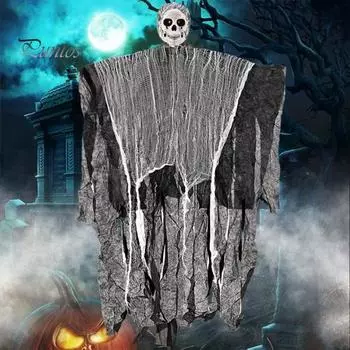 1 комплект, подвесное украшение для Хэллоуина, мрачный жнец, страшная паутина, мини-паук, крытый и открытый, лужайка, двор, патио, дом с привидениями, висячий скелет, подвеска чёрный