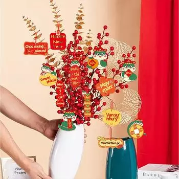 1 комплект подвесных кулончиков «Бонсай», подвесной праздничный декоративный кулон в виде растения в горшке, вьетнамский кулон с цветной печатью, 6 стилей