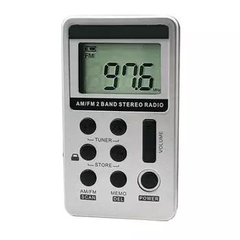 1 комплект полезного радио с ЖК-дисплеем на батарейках цифровое радио с ключом блокировки цифрового радио чёрный