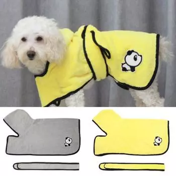 1 комплект полотенец для домашних животных с рисунком панды, сильно впитывающие, супер мягкие, приятные для кожи M серый