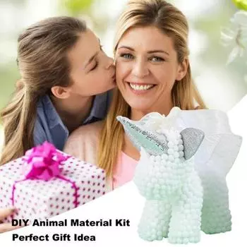 1 комплект помпонов лошадь материал комплект ручной работы пенопластовый шар животное модель украшения дети фиолетовый