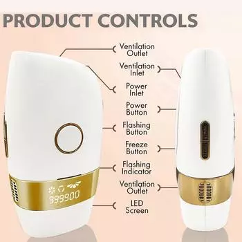 1 комплект портативного постоянного IPL-устройства для удаления волос для подмышек, ног, рук, линии бикини, домашнего использования US Plug