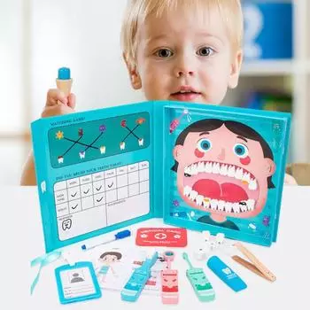 1 комплект портативных ролевых игрушек, имитирующих прочные ролевые игры по удалению зубов, наборы для стоматолога
