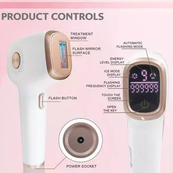 1 комплект постоянного тока 12 В/4 А портативный прибор для постоянного удаления волос IPL для подмышек, ног, рук, линии бикини, домашнего использования US Plug