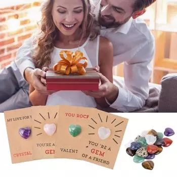 1 комплект поздравительных открыток ко Дню Святого Валентина с искусственными кристаллами в форме сердца, романтическая любовная открытка для праздничного подарка 1 Set