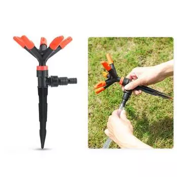 1 комплект практичных 3-насадочных прочных садовых разбрызгивателей с широким охватом для ухода за газоном и садом