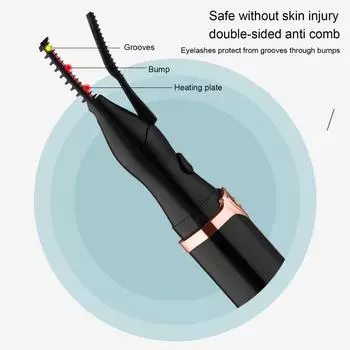 1 комплект практичных электрических щипцов для завивки ресниц, устойчивых к ожогам, они деформируются при нагревании, портативный инструмент для завивки ресниц
