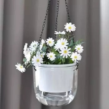 1 комплект практичных двухслойных антипротекающих подвесных цветочных ведер, самопоглощающих водных растений, цветочных горшков, домашнего декора M серый