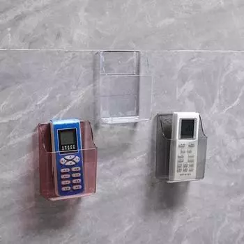 1 комплект, практичный держатель для хранения из полипропилена, настенный органайзер для телефона без отверстия для зарядки, стойка для дома серый