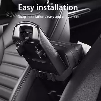 1 комплект Практичный дизайн Snap Водонепроницаемая автомобильная коробка для салфеток Коробка для подлокотников автомобиля Солнцезащитный козырек Контейнер для салфеток Автоаксессуары чёрный