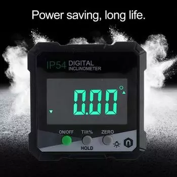 1 комплект практичный пыленепроницаемый компактный уровень инклинометра инструмент для измерения угла с сумкой для хранения промышленная поставка жёлтый