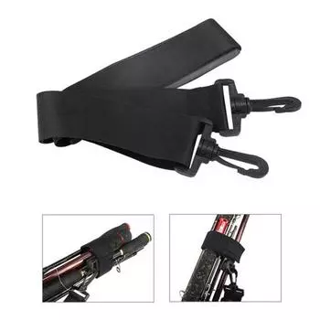 1 комплект, практичный регулируемый черный держатель для удочки, автомобильная приманка для рыбы, ремень для крепления, снасти для рыбака