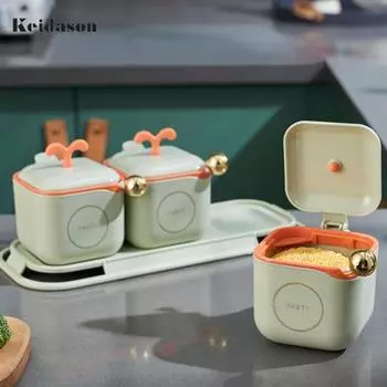 1 комплект, практичный, удобный, с удобной ручкой, контейнер для специй, сахар, соль, банка для специй, товары для дома