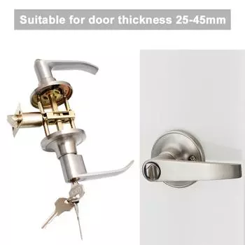 1 комплект предохранительных замков, дверная ручка из нержавеющей стали, поворотная дверная ручка, замок с ключом для домашнего офиса, отеля бронзовый