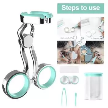 1 комплект приспособлений для контактных линз, инструмент для установки и удаления контактных линз, высокоэластичный силикон, контроль центральной оси, удобная ручка, контактные линзы розовый