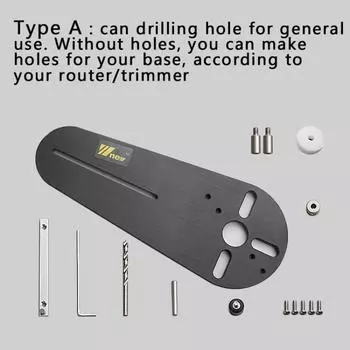 1 комплект приспособлений для резки круга для небольших фрезерных станков по дереву, электрические ручные триммеры, деревообрабатывающие фрезерные пазы A set