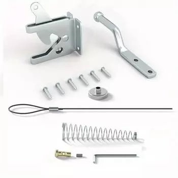 1 комплект прочной стальной автоматической гравитационной самоблокирующейся защелки для деревянных ворот забора