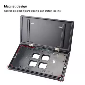 1 комплект прочных износостойких рамок номерного знака с откидной крышкой для автомобилей