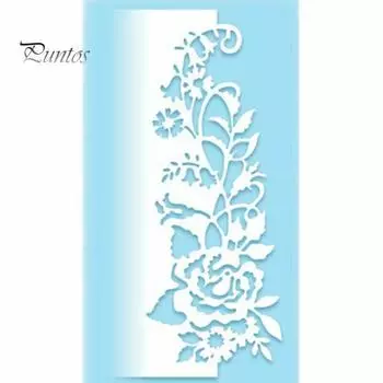 1 комплект, прочный, безопасный на ощупь дизайн с розами, тиснение, фотоальбом, изготовление карт, вырубной штамп для изготовления карт серебряный