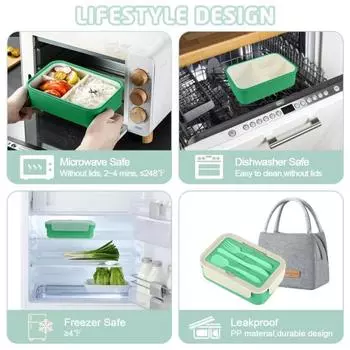 1 комплект, прочный герметичный набор для бенто с сумкой для обеда, ложкой, вилкой, тряпкой для посуды для детей и взрослых розовый