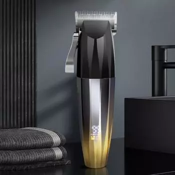 1 комплект, профессиональная электрическая машинка для стрижки волос, регулируемая режущая головка, мощная тихая машинка для стрижки волос для домашнего бритья золотистый
