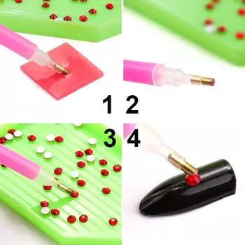 1 комплект, профессиональная восковая ручка для дизайна ногтей, стразы, драгоценные камни, кристаллы, инструменты для раскрашивания, карандаши для маникюра, аксессуары «сделай сам»