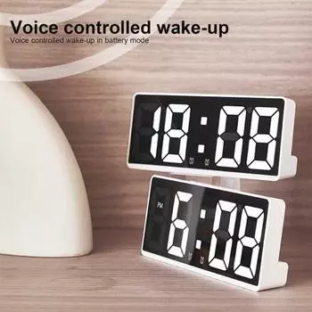 1 комплект, простая функция повтора, время записи, отображение номера, громкий звук, настольные часы, сигнализация для гостиной белый